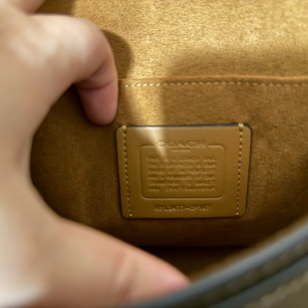 Coach Amelia Saddle Bag in Dark Stone with matching Snap Wallet - Picture 2 of 7